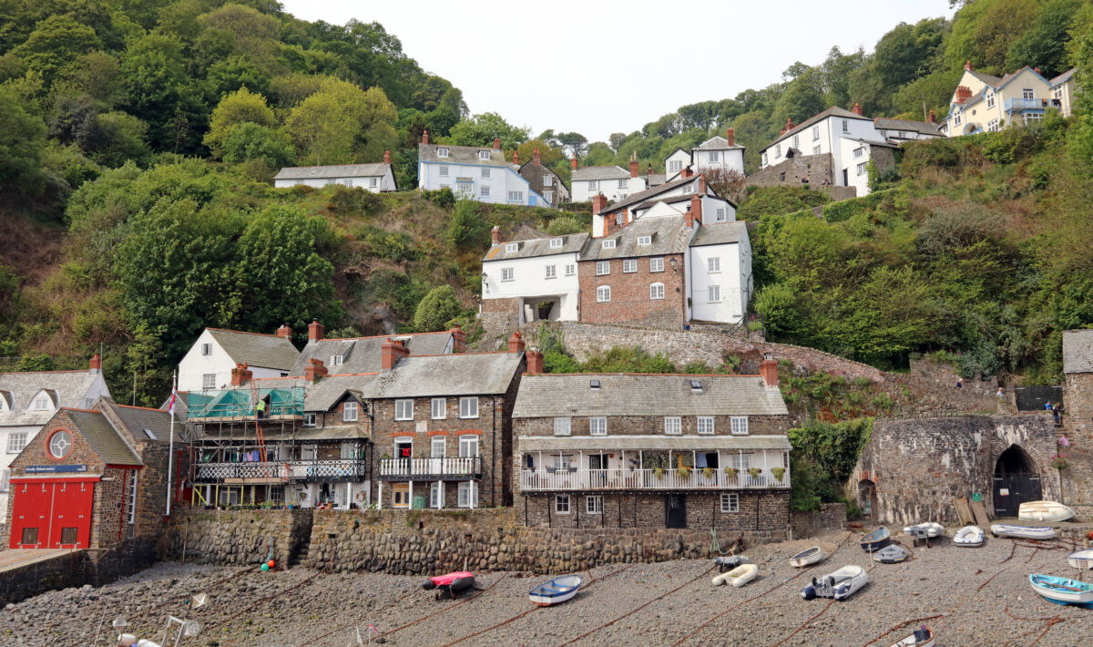 Looking up to the village